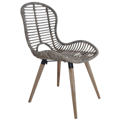Sedie da Pranzo 6 pz Marroni in Rattan Naturale