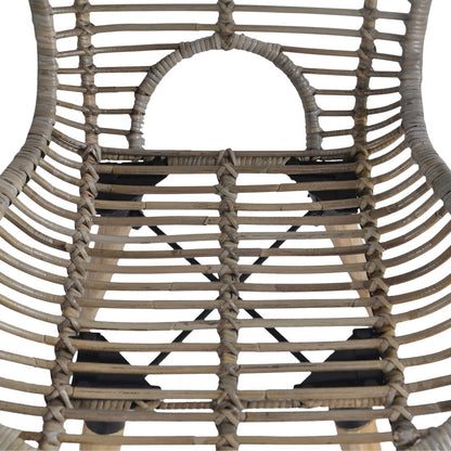 Sedie da Pranzo 6 pz Marroni in Rattan Naturale