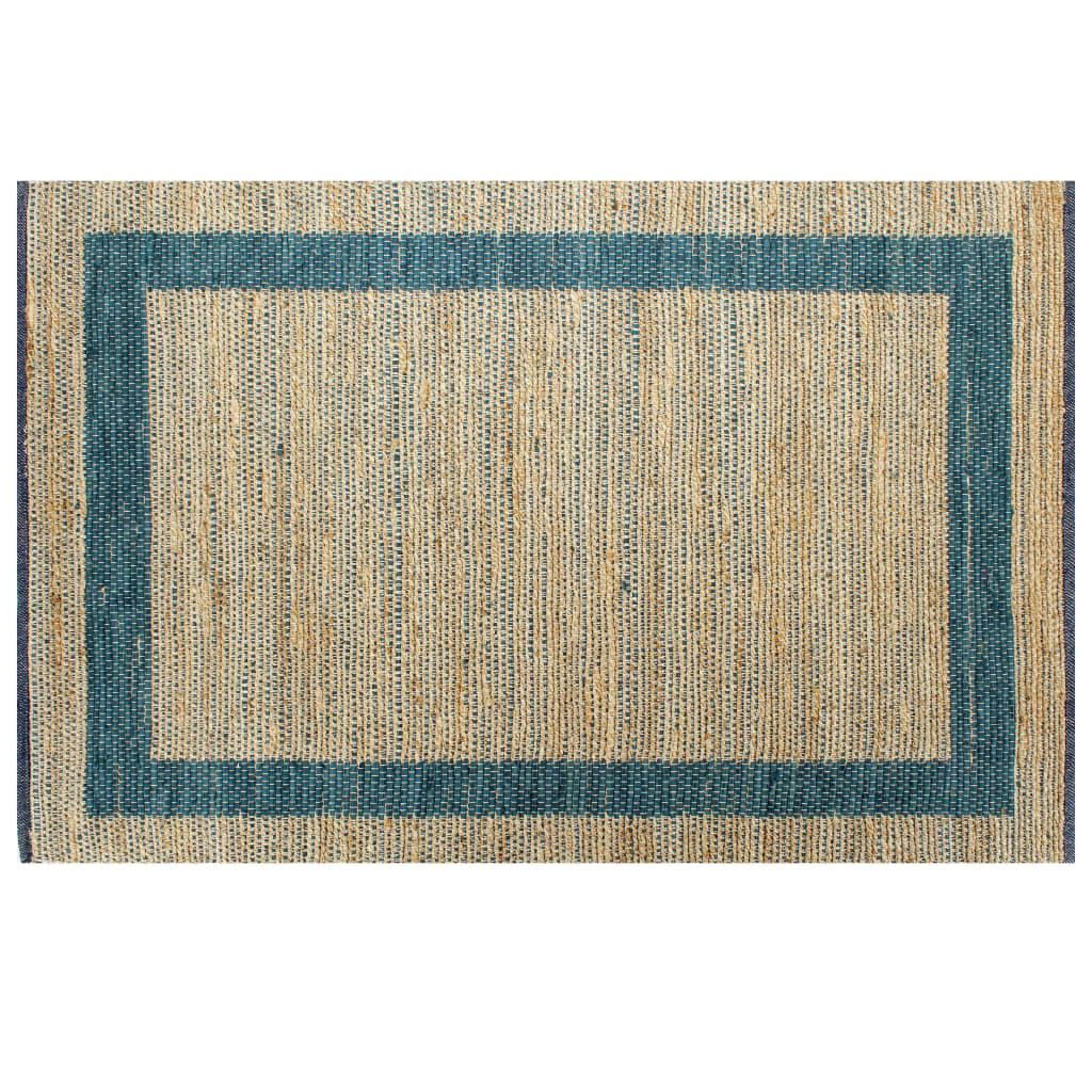 Tappeto Artigianale in Juta Blu 120x180 cm