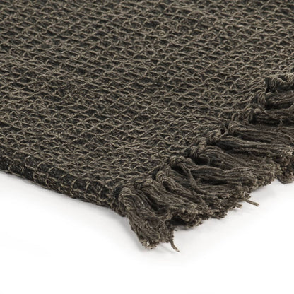 Copriletto in Cotone 220x250 cm Antracite/Marrone