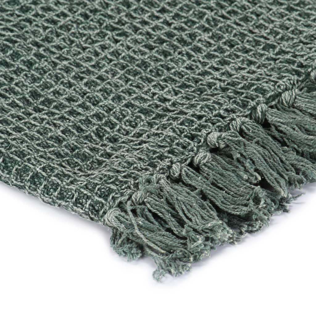 Copriletto in Cotone 220x250 cm Verde Scuro