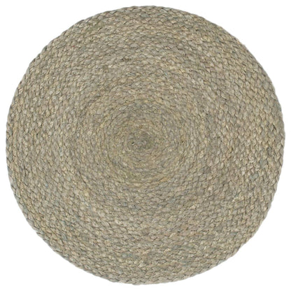Tovagliette 4 pz Grigio Neutro 38 cm Rotonde in Juta