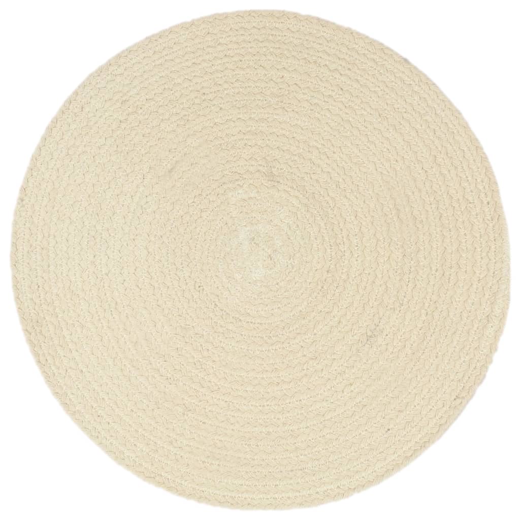 Tovagliette 4 pz Naturale Neutro 38 cm Rotonde in Cotone