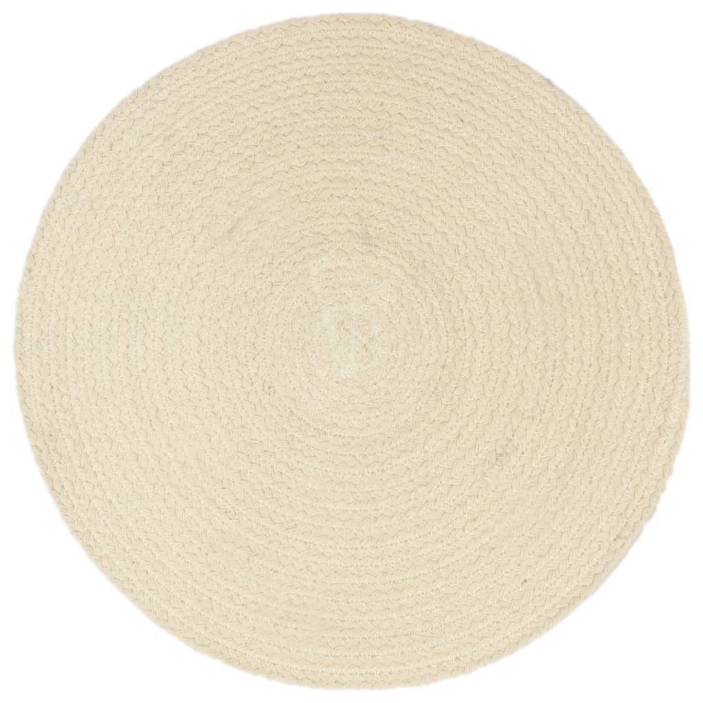 Tovagliette 6 pz Naturale Neutro 38 cm Rotonde in Cotone