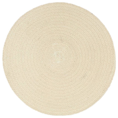 Tovagliette 6 pz Naturale Neutro 38 cm Rotonde in Cotone