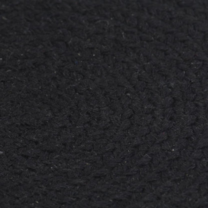 Tovagliette 6 pz Nero Neutro 38 cm Rotonde in Cotone