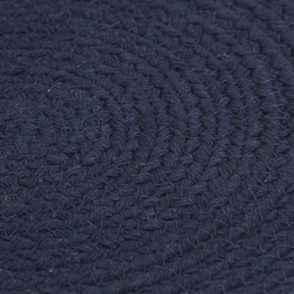 Tovagliette 4 pz Blu Marino Neutro 38 cm Rotonde in Cotone