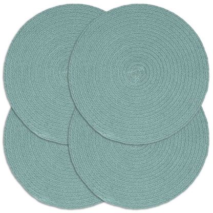 Tovagliette 4 pz Grigio Neutro 38cm Rotonde in Cotone
