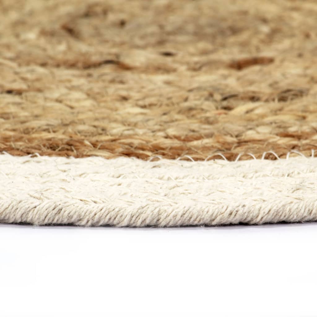 Tovagliette 6 pz Naturale Neutro 38 cm Rotonde in Juta e Cotone