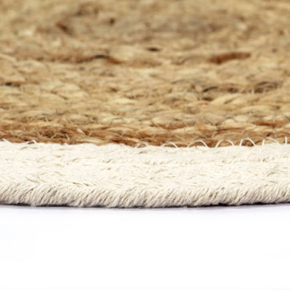 Tovagliette 6 pz Naturale Neutro 38 cm Rotonde in Juta e Cotone
