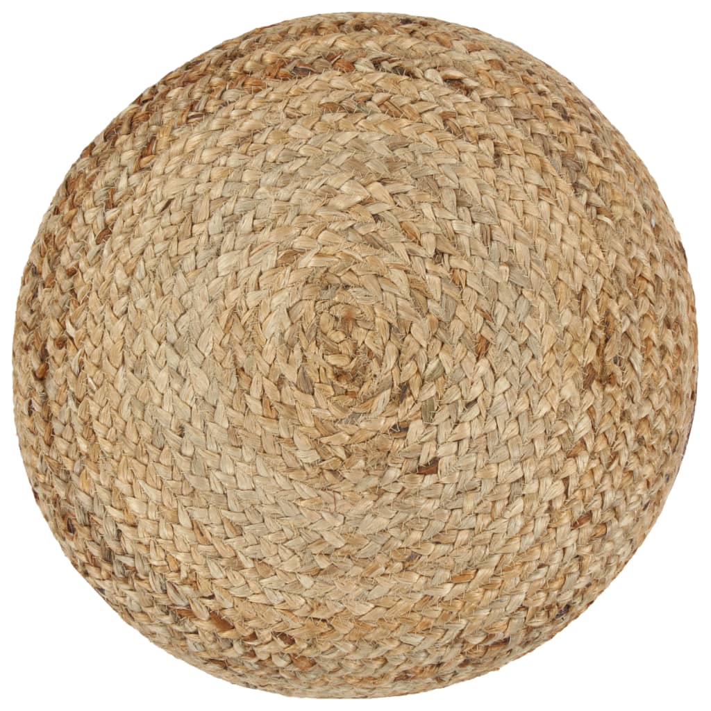 Pouf Lavorato a Mano Verde Oliva 40x45 cm in Juta