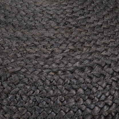 Pouf Lavorato a Mano Grigio Scuro 45x30 cm in Juta