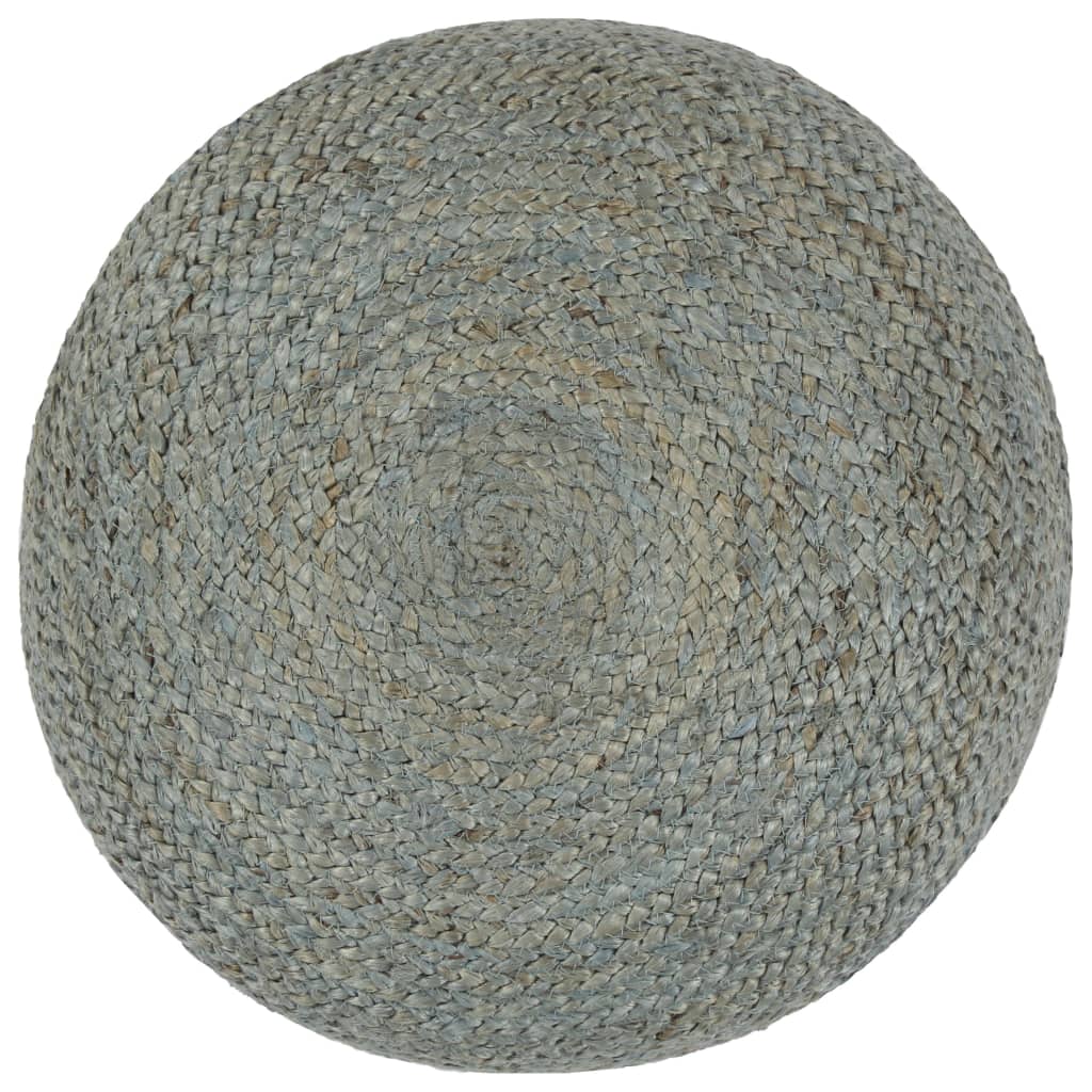 Pouf Lavorato a Mano 45x30 cm Verde Oliva in Juta