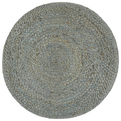 Pouf Lavorato a Mano 45x30 cm Verde Oliva in Juta