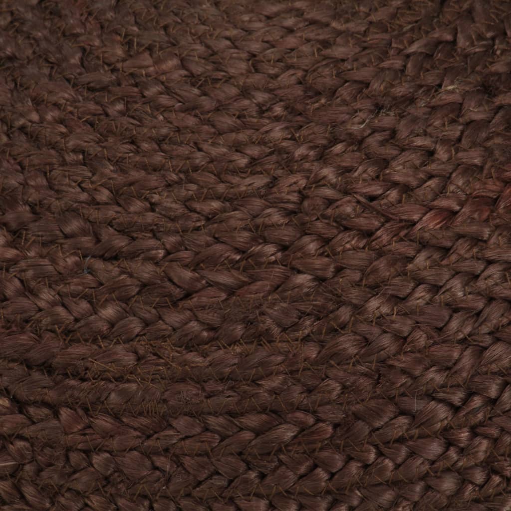 Pouf Lavorato a Mano 40x45 cm in Juta Marrone