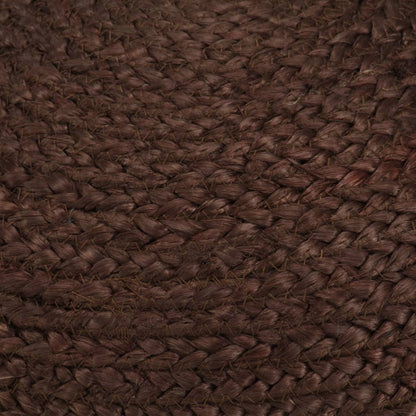 Pouf Lavorato a Mano 40x45 cm in Juta Marrone