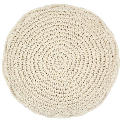 Pouf Lavorato a Mano in MacramÃ© 45x30 cm in Cotone