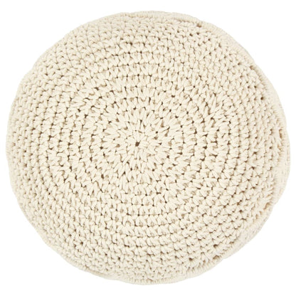 Pouf Lavorato a Mano in MacramÃ© 45x30 cm in Cotone
