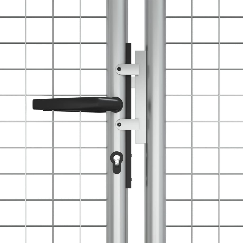 Cancello per Giardino in Acciaio Zincato 415x175cm Argento