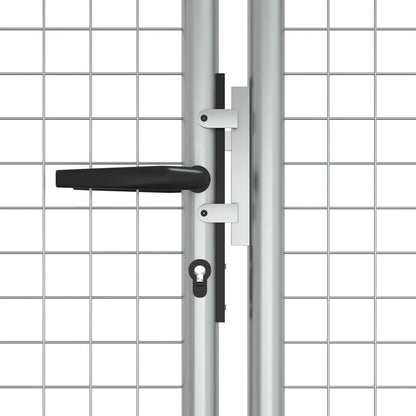 Cancello per Giardino in Acciaio Zincato 415x175cm Argento