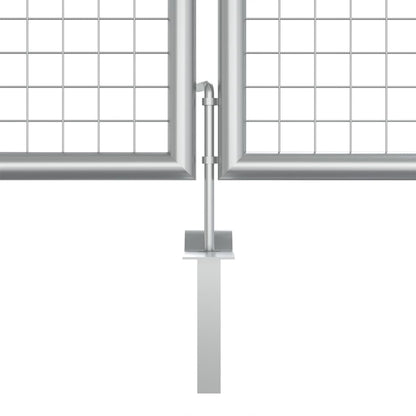 Cancello per Giardino in Acciaio Zincato 415x175cm Argento