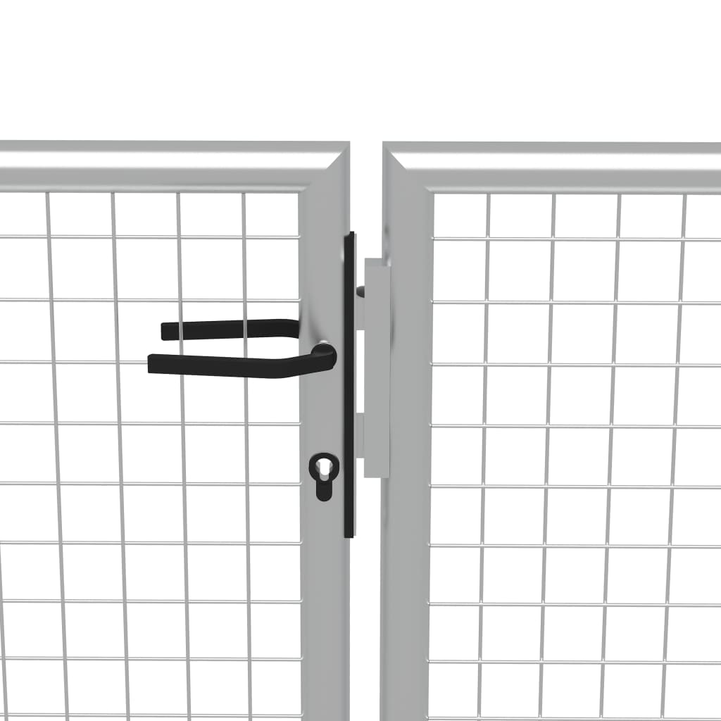 Cancello da giardino in acciaio zincato 400x200 cm colore argento