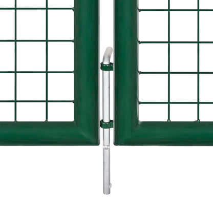 Cancello di Recinzione in Acciaio 350x100 cm Verde