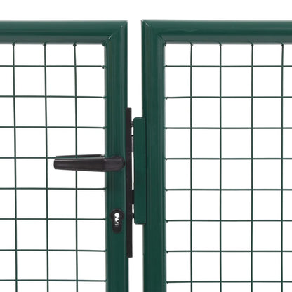 Cancello di Recinzione in Acciaio 350x150 cm Verde