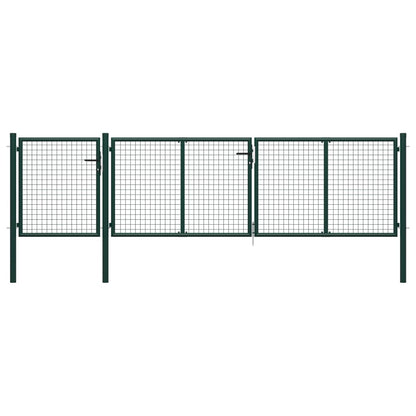 Cancello per Giardino in Acciaio 400x75 cm Verde