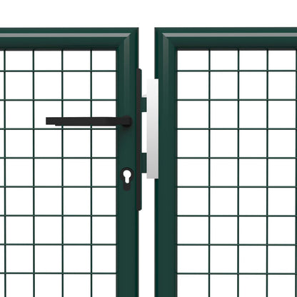 Cancello per Giardino in Acciaio 400x75 cm Verde
