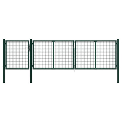 Cancello per Giardino in Acciaio 400x100cm Verde