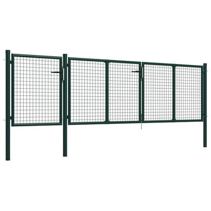Cancello per Giardino in Acciaio 400x100cm Verde