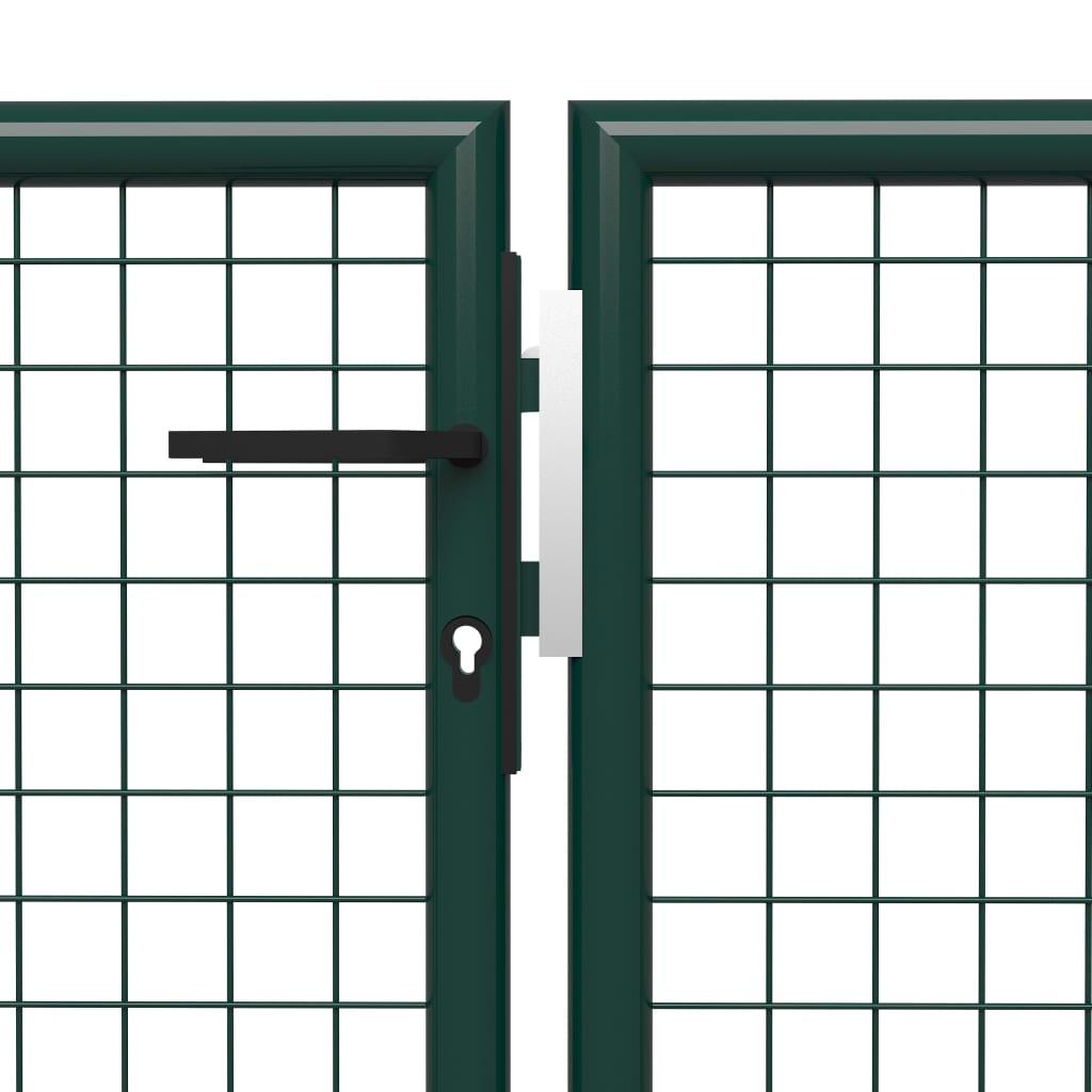 Cancello per Giardino in Acciaio 400x100cm Verde