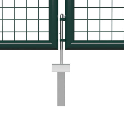 Cancello per Giardino in Acciaio 400x100cm Verde