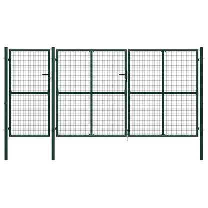 Cancello per Giardino in Acciaio 400x200 cm Verde