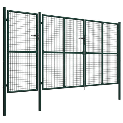 Cancello per Giardino in Acciaio 400x200 cm Verde