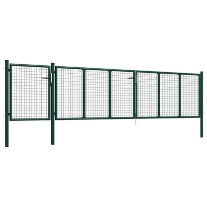 Cancello per Giardino in Acciaio 500x100 cm Verde