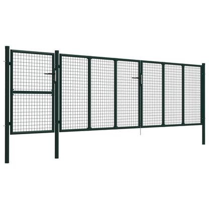 Cancello per Giardino in Acciaio 500x125 cm Verde