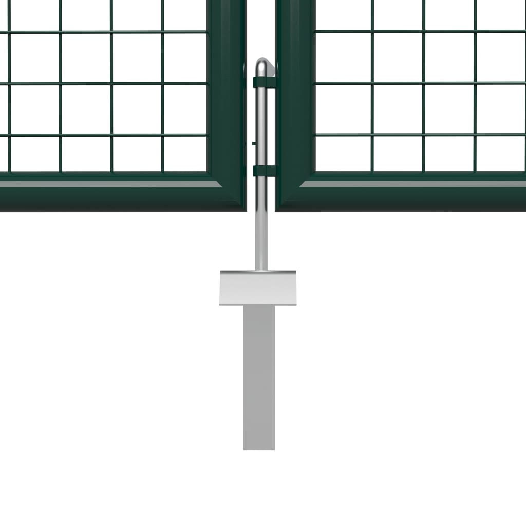 Cancello per Giardino in Acciaio 500x125 cm Verde