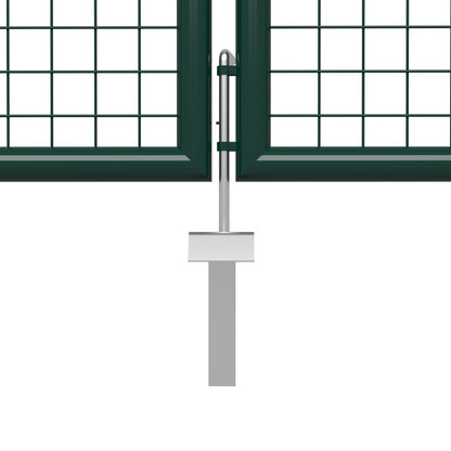 Cancello per Giardino in Acciaio 500x125 cm Verde