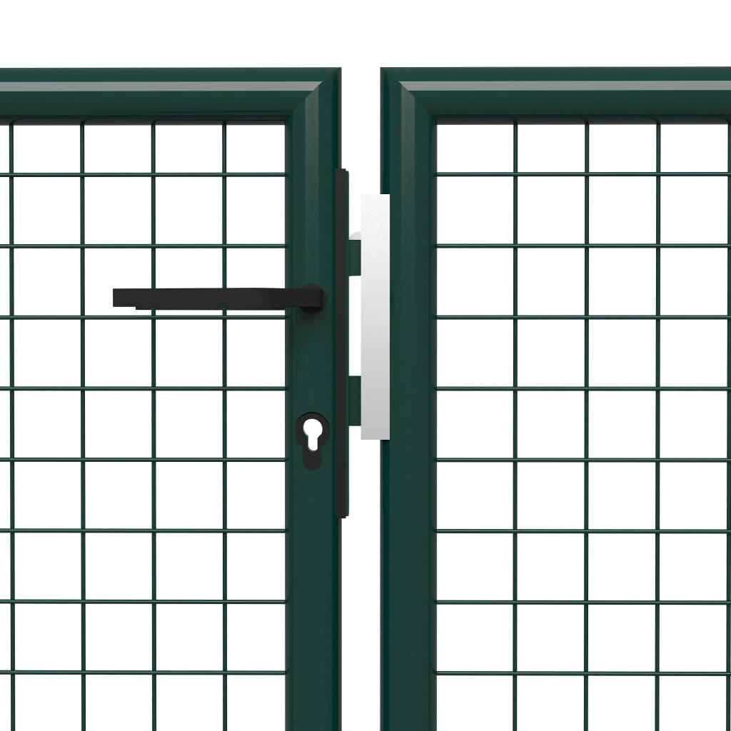 Cancello per Giardino in Acciaio 500x150 cm Verde