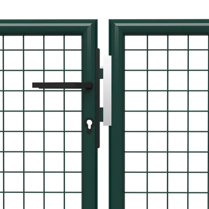 Cancello per Giardino in Acciaio 500x150 cm Verde