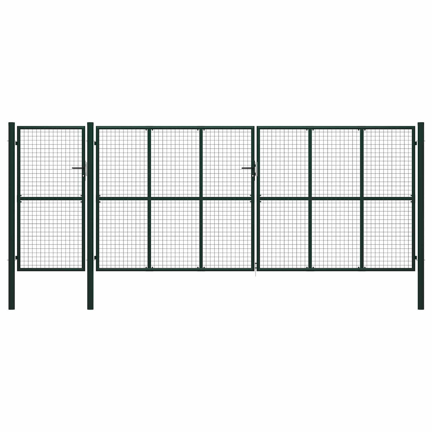Cancello per recinzione con blocco Verde 175 cm Acciaio