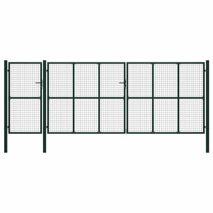 Cancello per recinzione con blocco Verde 175 cm Acciaio