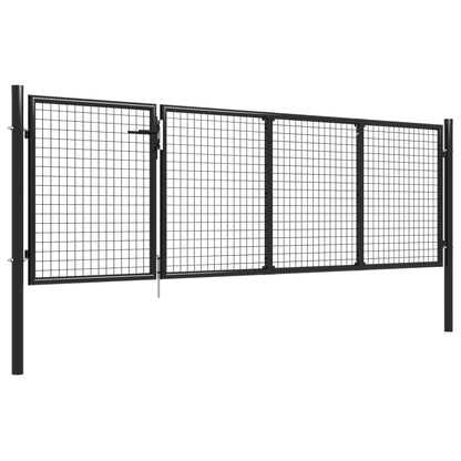 Cancello di Recinzione in Acciaio 350x100 cm Antracite