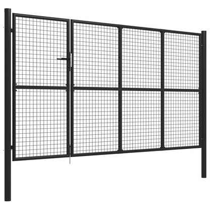 Cancello di Recinzione in Acciaio 350x150 cm Antracite