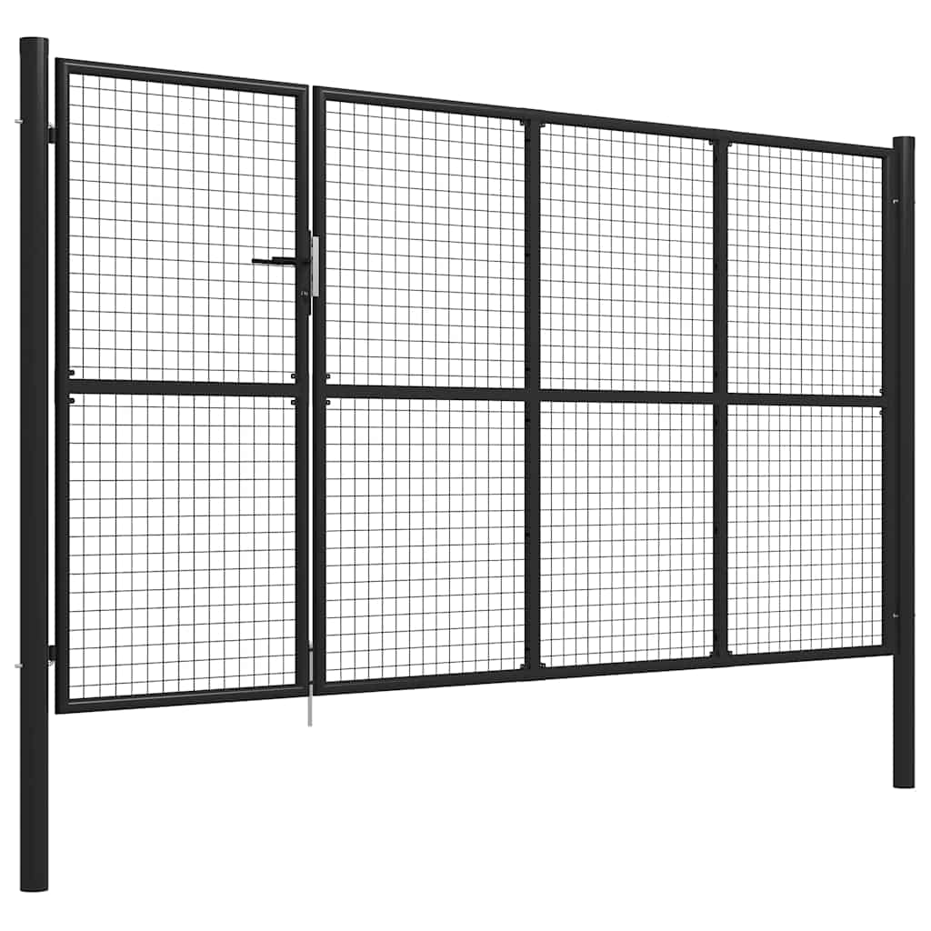 Cancello da Giardino in Acciaio 350x175 cm Antracite