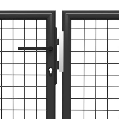 Cancello per Giardino in Acciaio 400x75 cm Antracite
