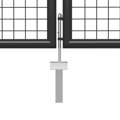 Cancello per Giardino in Acciaio 400x75 cm Antracite
