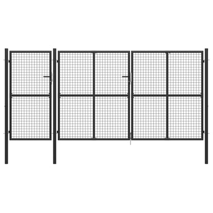 Cancello per Giardino in Acciaio 400x150 cm Antracite